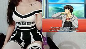 in this hentai episode, the painting teacher fucks his student's beautiful wife in lingerie and panties