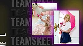 amateur tiny blonde teen shares rough fucking love