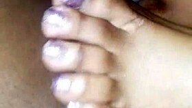 Toes Wrapping Around A Hard Cock For Footjob