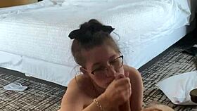 Huge Tit Brunette Drains Huge Cock Completely