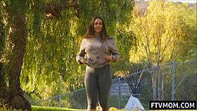 milf pornstar flashing in public outdoor setting