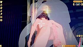 Asuna Hashiba in a 3D anime game scene