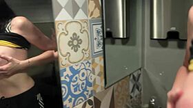 Yo, ever seen a daring blowjob right in a busy restaurant like this?