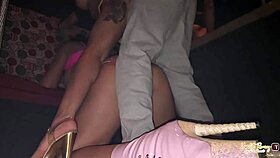 Horny Latina Dancers Seduced by Client for Group Big Cock Fuck.