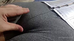 Slapping and fingering her wet bush for intense sounds