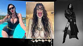 Mistress Liza Virgin humiliates her slave with strapon and latex in heels