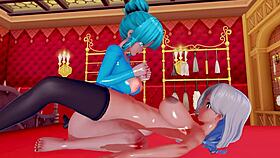 In this 3d hentai, a futanari enjoys big tits sex.