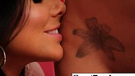 I watch two hot girls dress up and play with each other's pussies