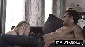 Passionate jealous siblings having sex, alex jones and karla kush in interracial cheating fantasy