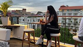 Yo, ever seen a daring blowjob right in a busy restaurant like this?