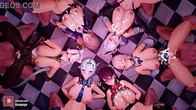 Sexy hentai girls compilation with big ass