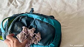 peek and hide in the closet sharing hotel room with stepmom for her first anal