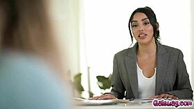 Vanessa Sky Comforts Kayley Gunner with Huge Tits Leading to Passionate Sex