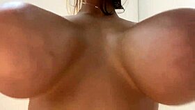 Top Boobs on Site Oiled Up in Close-Up Amateur Vid