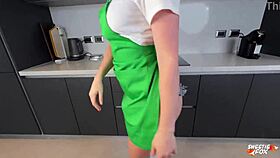 Blonde barista in shorts begged me to rough bang her... oops!