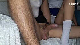 Does she want to jerk me off with her feet?