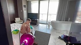 Sage Roux's tight ass gets railed hard in her fishnet suit