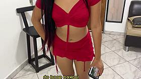 Stepdaughter Twerks in Short Skirt, Big Ass Bounces Irresistibly!