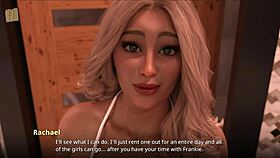 Racheal is having fingering fun, but it gets interrupted!