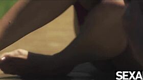 Sexy girls have a threesome with their favorite male fuckbuddy.