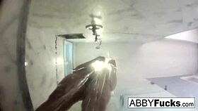 Abigail Shaves Her Pussy In Shower