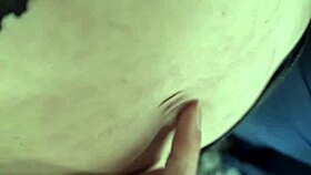 i compare my dark navel with a skinny white milf's outie in this mixed race extreme close up