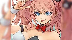 I watch Enoshima Junko in Danganronpa hentai, it's so hot