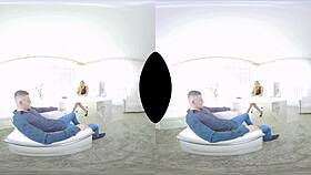 lena nitros feels intense pleasure in vr office sex.