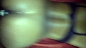 Skinny ebony girl with fat ass orgasms on big black monster cock