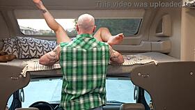 Does this slut get drilled hard in the RV during the road trip?