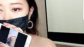 Asian milk cam session with lots of action.