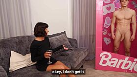 I bought a doll for my stepdaughter, but she fucked him with blowjob and big cock orgasm?