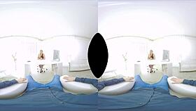 lena nitros feels intense pleasure in vr office sex.