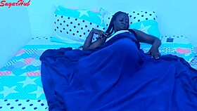 Hot ebony girl bent over for doggystyle fucking with big cock.