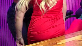 i see the blonde undressing in the california studio