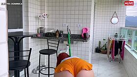 I Got So Excited Seeing The Maid's Tight Shorts And Big Ass