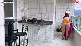 I Got So Excited Seeing The Maid's Tight Shorts And Big Ass