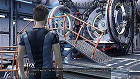 stranded in space 94: asian milf scientist showcases her sexy outfit and tits