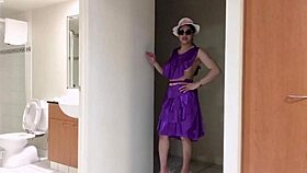 Gorgeous Shemale Rips Clothes In Striptease!