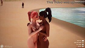 Lesbians in wildlife scenario with nurse and redhead