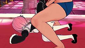 Ram Feels Intense Pleasure In Doggy Style Sex In Church From Re Zero