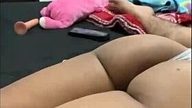 Latina bent over for doggystyle, monster cock cumshot!