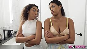 Maya Farrell Sarah Lace Stepsisters Fight For Papas Hard Cock