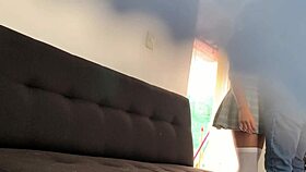 I caught my schoolgirl niece banging her teacher on hidden cam!