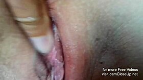 i play with her pussy closeup while she moans from spanking