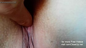 i play with her pussy closeup while she moans from spanking