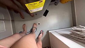 In the window, they won't notice I crave lesbian action! 😍