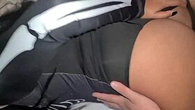 The latina brunette gets fucked at halloween party.