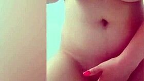 i film my huge tits and small pussy masturbating on phone for luxury orgasm