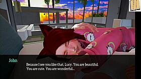 my new family plays a game together